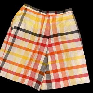 Vintage High Waist Plaid Shorts